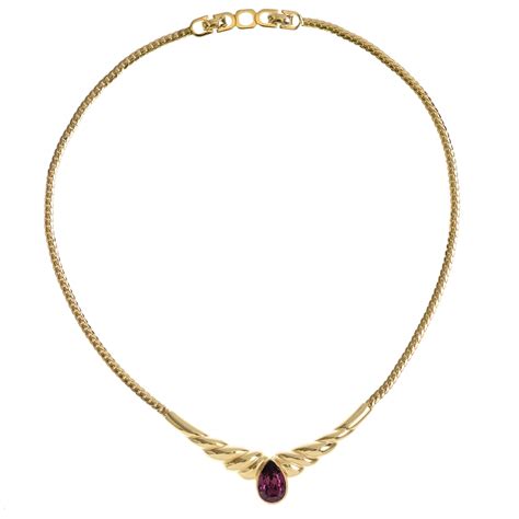 christian dior amethyst necklace|christian dior necklace.